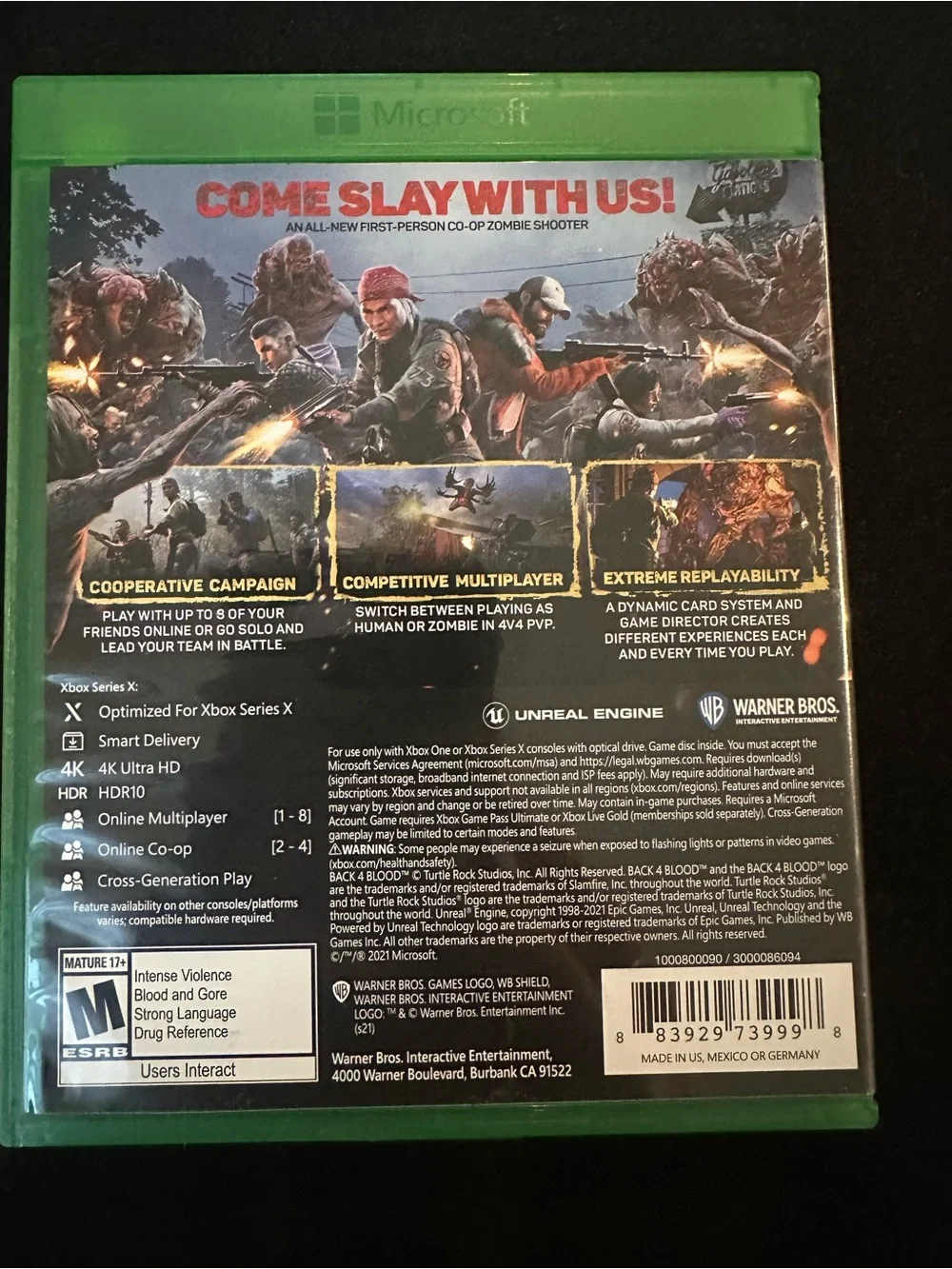 Back 4 Blood Ultimate Edition Xbox Series X Xbox One Complete CIB